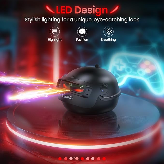 Wireless Earbuds Bluetooth 5.4 Headphones 35H Stereo Deep Bass in-Ear Buds with ENC Call Noise Cool Gaming Bluetooth Headphones with 25ms, IP5 Dual Mode Earphone for Gaming Sport Workout, Black