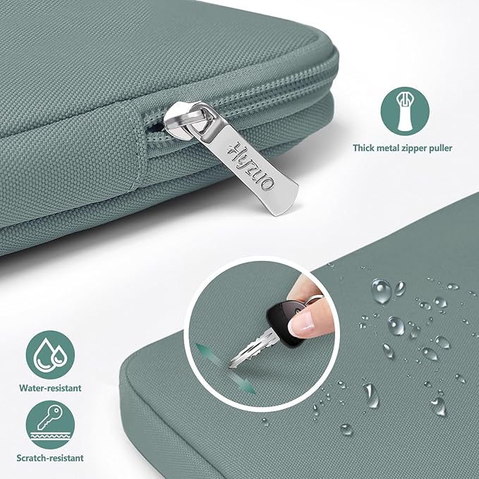 HYZUO 14-15 Inch Laptop Sleeve Bag Set for MacBook Air 15 M4/M3/M2, MacBook Pro 15, XPS 14/15 Plus, 15" Surface Laptop, Notebook Case for 14" HP Lenovo ThinkPad Asus Acer Huawei, Ash Blue