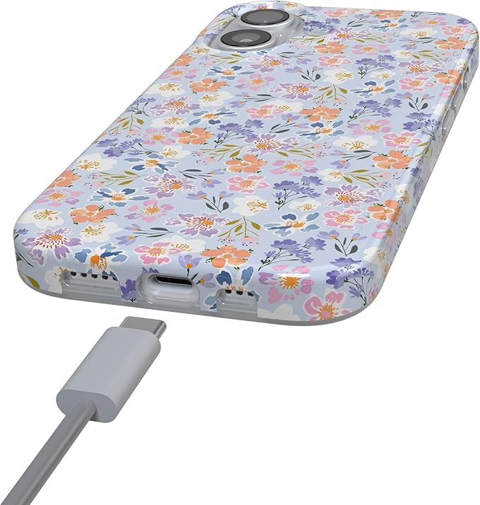 Casely iPhone 17 Case | Poppy Meadows | Pastel Floral | Compatible with MagSafe | Classic Ultra Slim Design
