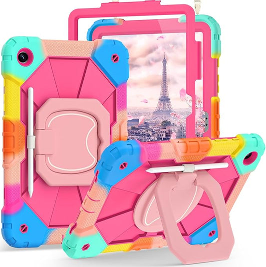 Case for Galaxy Tab A9+/ A9 Plus Cases 11 Inch (SM-X210/X216/X218) with Screen Protector/360 Rotating Stand,Military Grade Shockproof Cover for Samsung A9 Plus Tablet Case