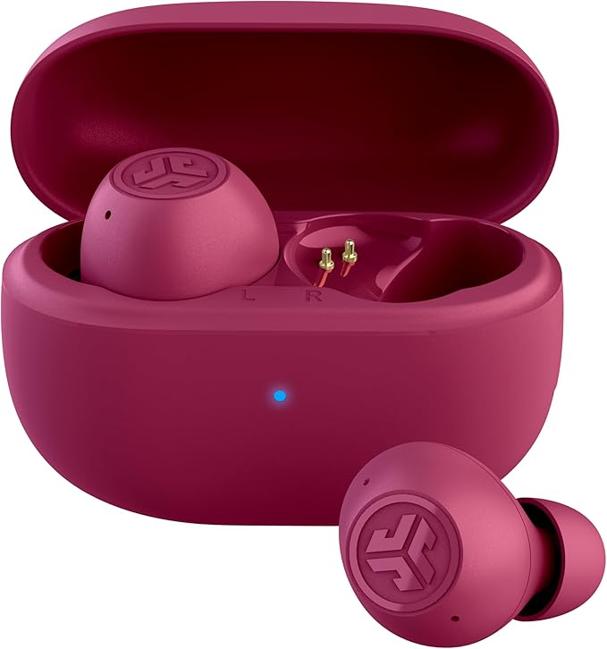 JLab Go Pop ANC True Wireless Earbuds & Charging Case, Fuchsia, Active Noise Cancelling, 10mm Drivers, Dual Connect, Customize Your Sound with App, Be Aware Mode, Compact Fit, MEMS Microphone