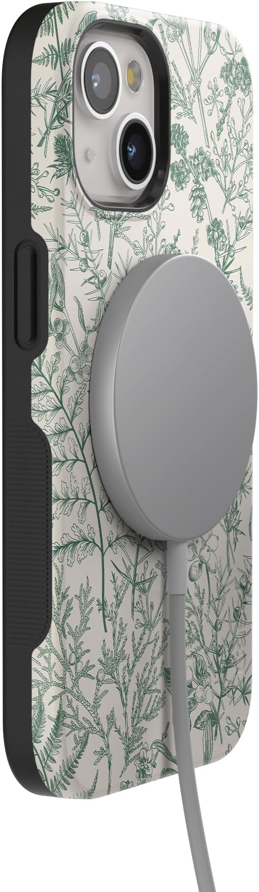 Casely iPhone 14 Case | Sage Garden | Green Floral | Compatible with MagSafe | Bold Protective Design