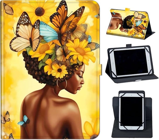 Case for Lenovo Tab P11 Pro Gen 2 11.2" 2022,Mxfdegf 360 Degree Rotating Stand and Magnetic Closure Case for 11.2 inch Lenovo Tab P11 Pro 2nd Generation,African Butterflies Girl