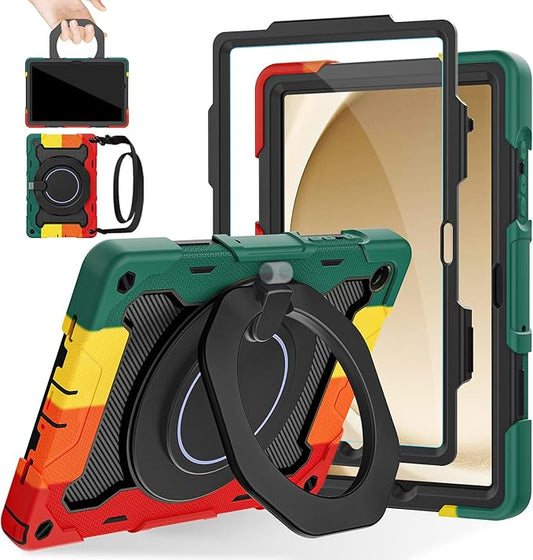 ROISKIN Case for Galaxy Tab A9 Plus 5G/ A9+ 11 Inch with HD Screen Protector & Shoulder Strap,Heavy Duty Military Case for Samsung Galaxy A9 Plus SM-X210/X216/X218 - Rotating Stand for Kids