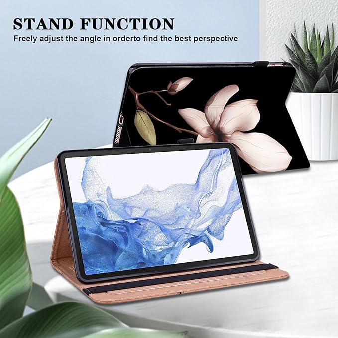 Case for Lenovo Tab M10 (3rd Gen) 10.1" - PU Leather Folio Flip Stand Smart Case with Card Slots Elastic Band - Mandala Flower