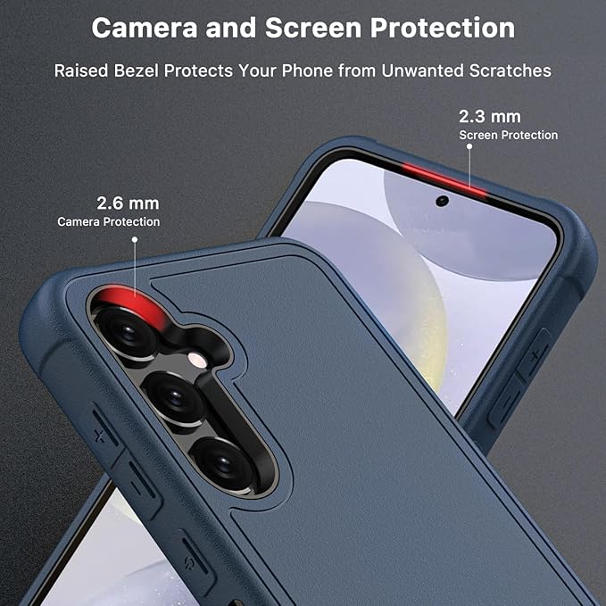 M MYBAT PRO Maverick Series for Samsung Galaxy S24 Plus Case with Belt Clip Holster, 6.7 inch, Heavy Duty Military Grade Drop Protective Case with 360° Rotating Stand (No Screen Protector) Blue