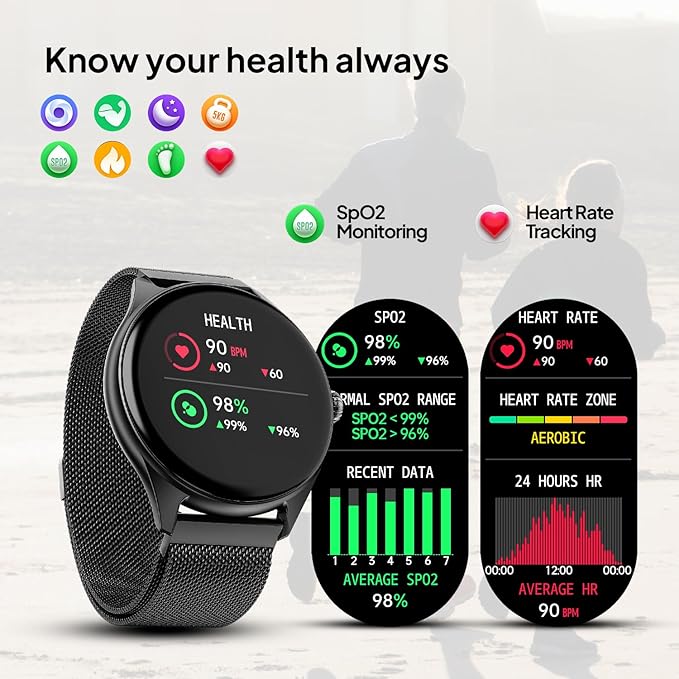 Fire-Boltt Phoenix Ultra Luxury Stainless Steel, Bluetooth Calling Smart Watch, AI Voice Assistant, Metal Body with 120+ Sports Modes, SpO2, Heart Rate Monitoring (Dark Grey).