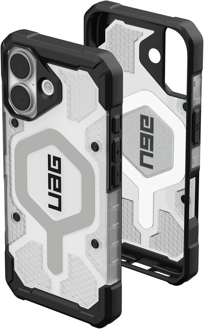URBAN ARMOR GEAR UAG Designed for iPhone 17 Case Pathfinder Clear - Compatible with MagSafe Military Grade Protective Cover, Ice/Silver