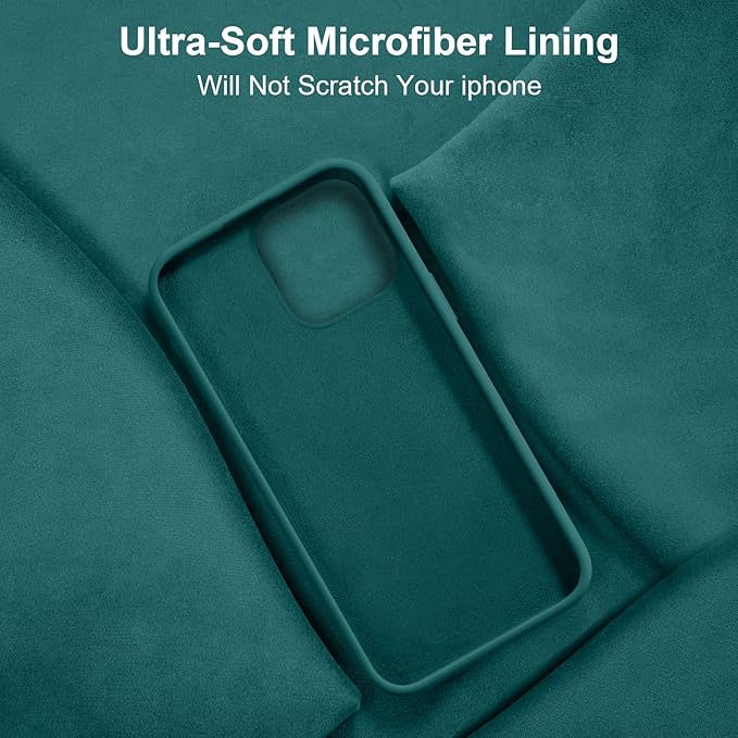 Vooii Compatible with iPhone 14 Case,[Silky Touch Premium Liquid Silicone] [Soft Anti-Scratch Microfiber Lining], Ultra Slim Shockproof Protective Case for iPhone 14 - Teal