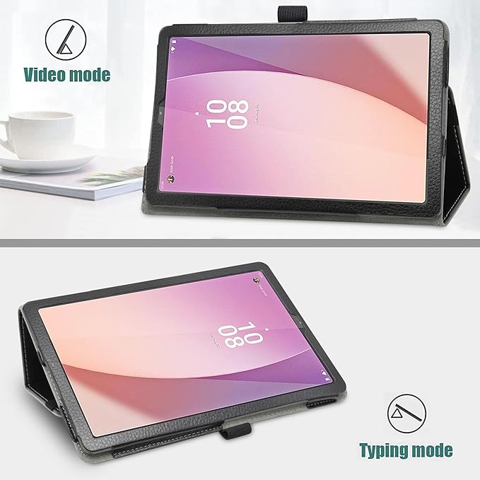 Bige for Lenovo Tab M9 Case,PU Leather Folio 2-Folding Stand Cover for Lenovo Tab M9 (TB-310FU, 2023 Released) 9" Tablet,Black