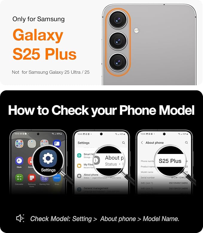 TORRAS Guardian Shockproof for Samsung Galaxy S25 Plus Case, [Non-Yellowing] [12FT Military-Grade Protection] Transparent Slim Case for Samsung S25 Plus Case, Diamond Clear, Hard, 6.7''