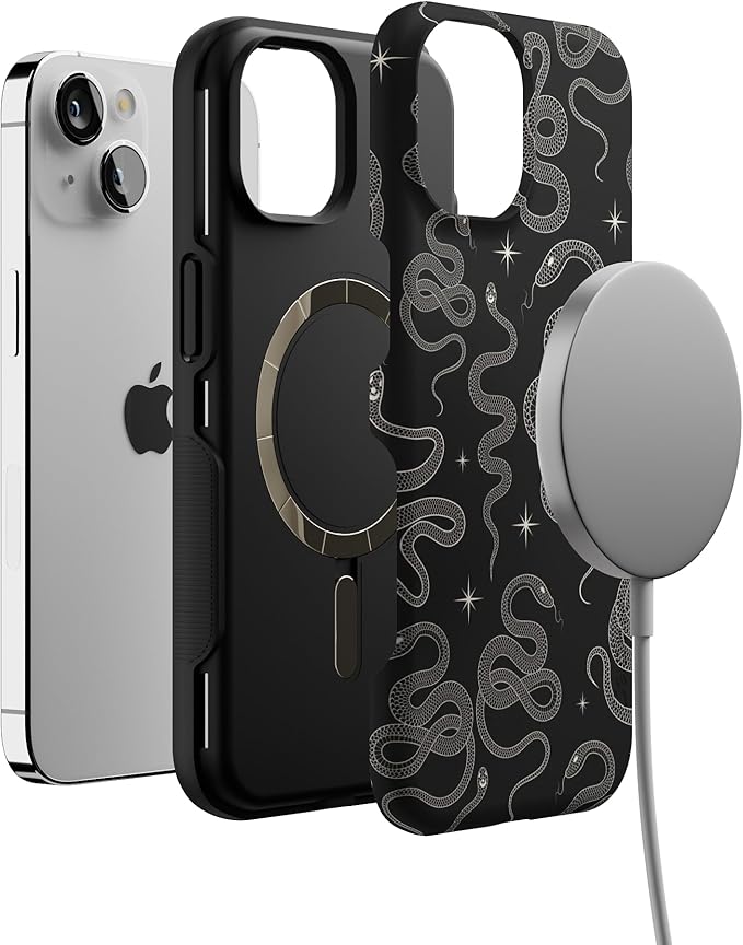 Casely iPhone 14 Case | We're Ready for It | Black Serpent | Compatible with MagSafe | Bold Protective Design
