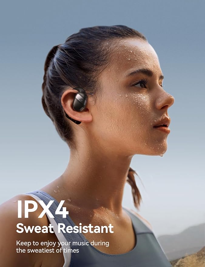 JOYROOM Open-Ear Wireless Earbuds Bluetooth 5.4 Headphones Sport IPX4 Waterproof Ear Buds for During Running/Workout Black