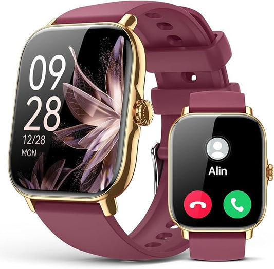 Smart Watch for Women Men- Answer/Make Call, 2025 IP68 Waterproof Fitness Step Sleep Tracker Watch with Monitor Activity Counter Smartwatch for Andriod iPhone iOS Samsung Compatible