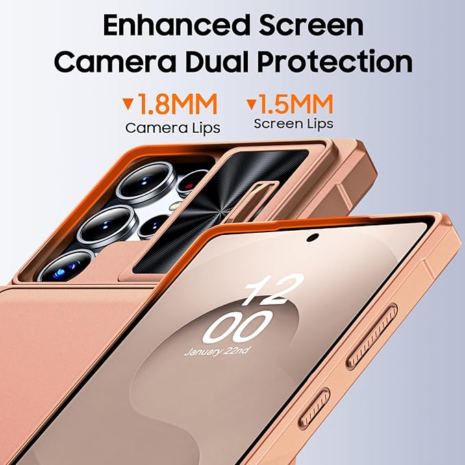 for Samsung Galaxy S25 Ultra Case Wallet with RFID [Cards Holder][Camera Cover][Edge Raised] Full Body Shockproof Silicone Protective Phone Case for Galaxy S25 Ultra 6.9" 2025 (Desert Gold)