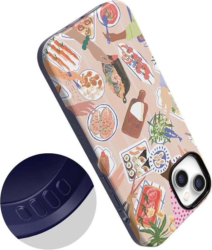 Casely iPhone 14 Case | Picnic Party | Painted Collage | Compatible with MagSafe | Bold Protective Design