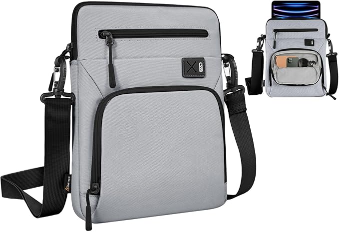 12.9 Inch Tablet Sleeve, Compatible with iPad Pro 12.9 (6th–3rd Gen, M4/M2/M1) with Magic Keyboard, Smart Keyboard Folio, Slim Folio Pro Case & More – Slim, Shockproof, Water-Resistant Case, Grey