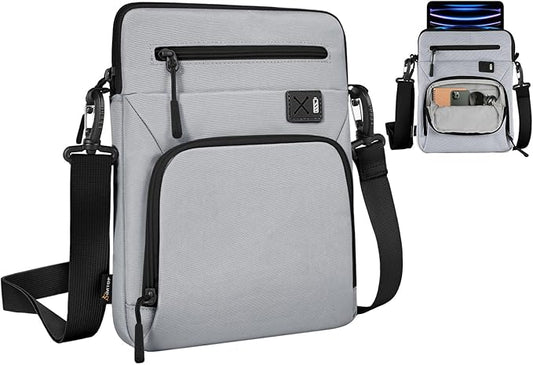 12.9 Inch Tablet Sleeve, Compatible with iPad Pro 12.9 (6th–3rd Gen, M4/M2/M1) with Magic Keyboard, Smart Keyboard Folio, Slim Folio Pro Case & More – Slim, Shockproof, Water-Resistant Case, Grey