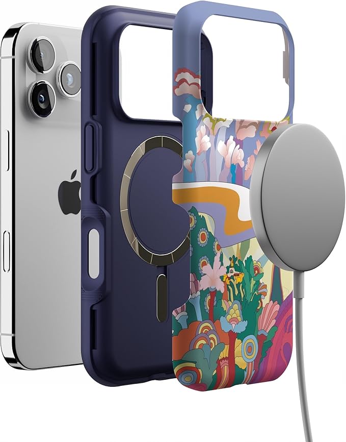 Casely iPhone 17 Pro Case | Beneath The Waves | The Beatles Yellow Submarine | Bold Protective Design | Compatible with MagSafe