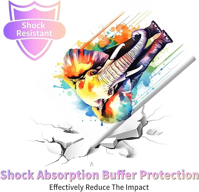 Case for Galaxy Tab A9 Plus ， Auto Sleep/Wake Multi-Angle Viewing Slim Folio Stand Cover for Samsung Galaxy Tab A9+/A9 Plus 11 Inch 2023 (SM-X210/X216/X218), Watercolor Elephant