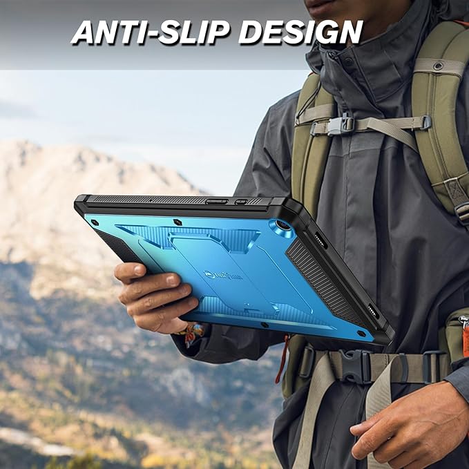 Fintie Shockproof Case for Samsung Galaxy Tab A9 Plus/A9+ 5G 11 Inch 2023 Model (SM-X210/X216/X218), Tuatara Rugged Unibody Hybrid Bumper Kickstand Cover Built-in Screen Protector, Blue