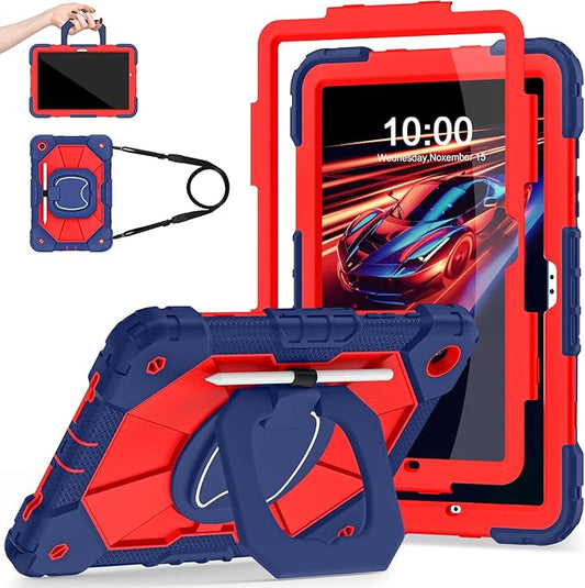 Case for Samsung Galaxy Tab A9+/A9 Plus 11 Inch with Screen Protector Rotating Stand/Pen Holder,Military Grade Shockproof Cover for Galaxy Tab A9 Plus Cases (SM-X210/X216/X218)