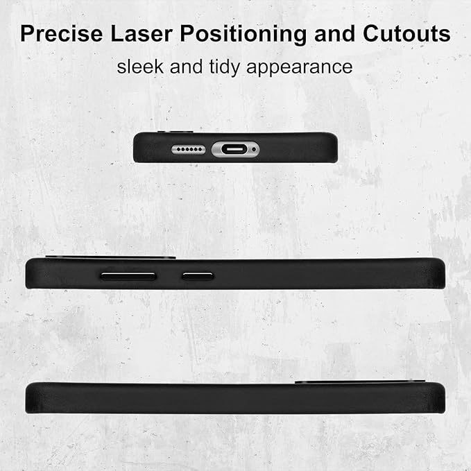 Belemay Leather Case for Samsung Galaxy S24 Plus Compatible with Magsafe - Premium Crazy Horse Leather [Vintage Aesthetics] Unique Patina, Comfort Grip, Metal Buttons, Soft Cover (6.7") Antique Black