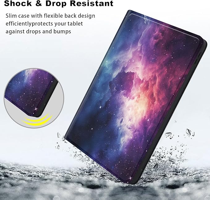 Slim Case for Samsung Galaxy Tab S10 FE / S9 FE 5G 10.9" & Tab S9 11", PU Leather Protective Cover, Multi-Angle Stand, Auto Sleep/Wake, Galaxy