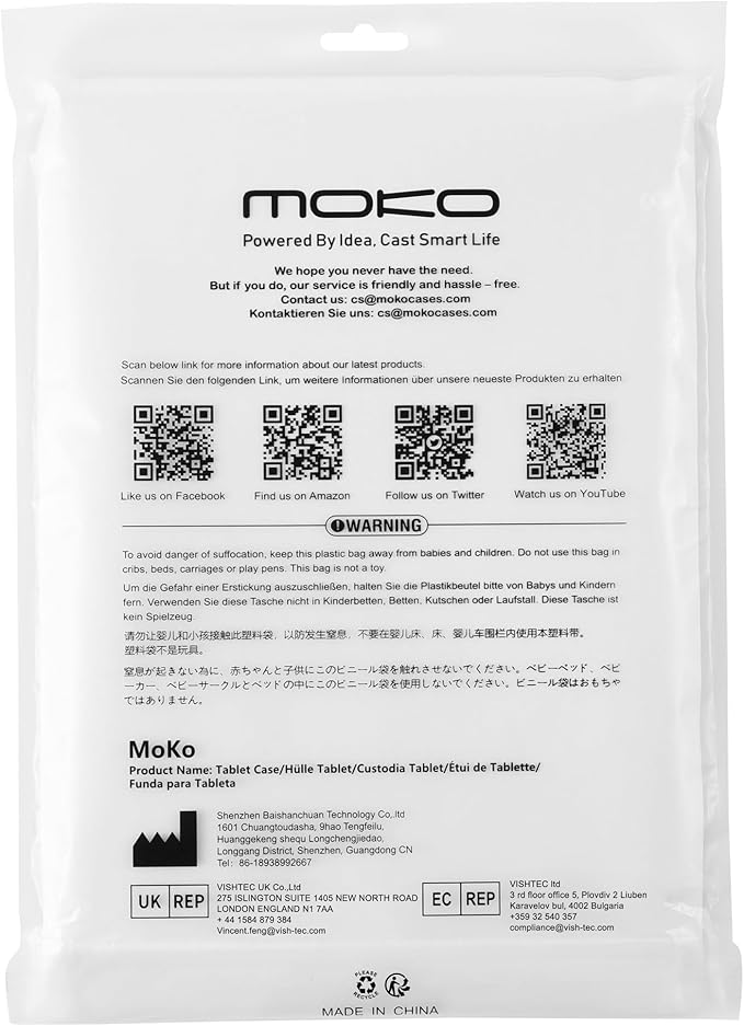 MoKo Case for Galaxy Tab A9+/A9 Plus 11 inch 2023, Slim Stand Protective Smart Cover with Hard PC Translucent Back Shell for Tab A9 Plus Tablet (SM-X210/X216/X218), Auto Wake/Sleep, Klein Blue