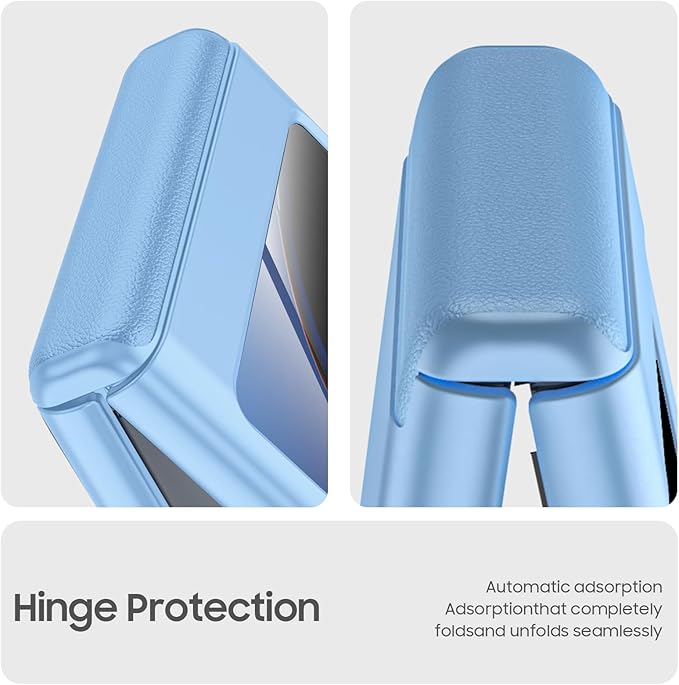 for Motorola Razr Plus 2023 Case, Built-in Screen Protector& Hinge Protection& Ultra Thin Matte PC Shockproof Phone Cover Smartphone Case for Moto Razr + (Sky Blue)