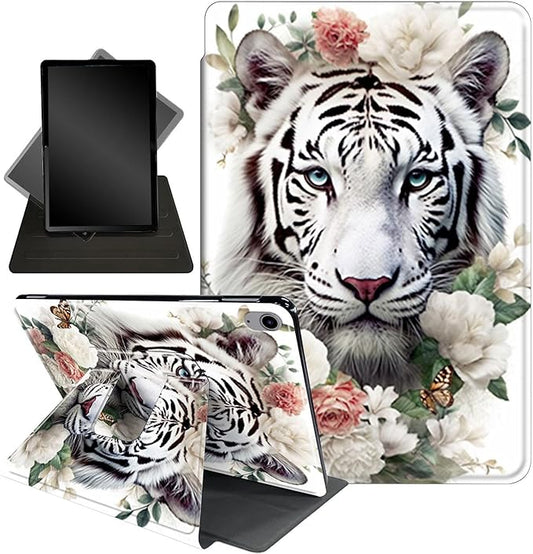 Case for Lenovo Tab P11 Plus Case 2021 (TB-J616F / J616X), 360 Degree Rotating Folding Stand,with Auto Sleep/Wake Case for Lenovo Tab P11 11” 2020 (TB-J606F TB-J606X),White Tiger/Butterfly