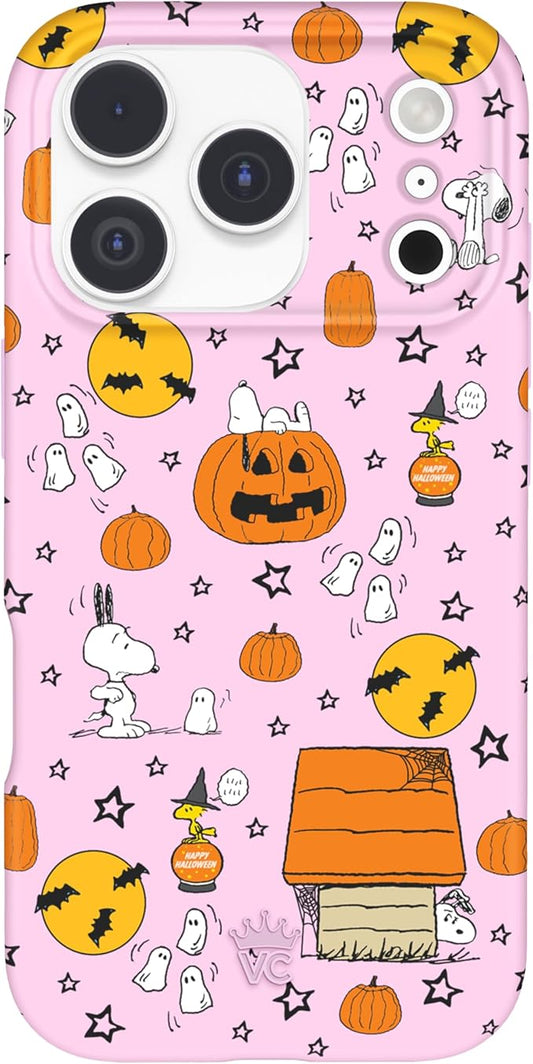 VELVET CAVIAR Case for iPhone 17 Pro | Compatible with MagSafe | 10ft Drop Tested | Protective Designer Cases | Pink Pumpkin Snoopy