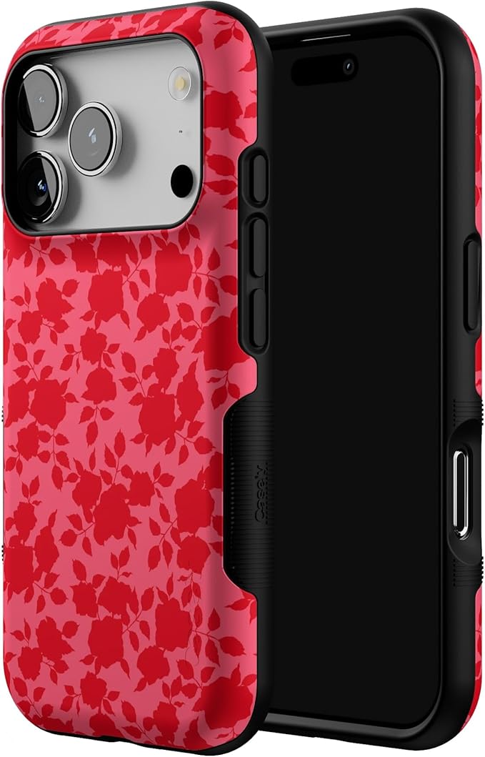Casely iPhone 17 Pro Case | Rose Garden | Red Aesthetic | Bold Protective Design | Compatible with MagSafe