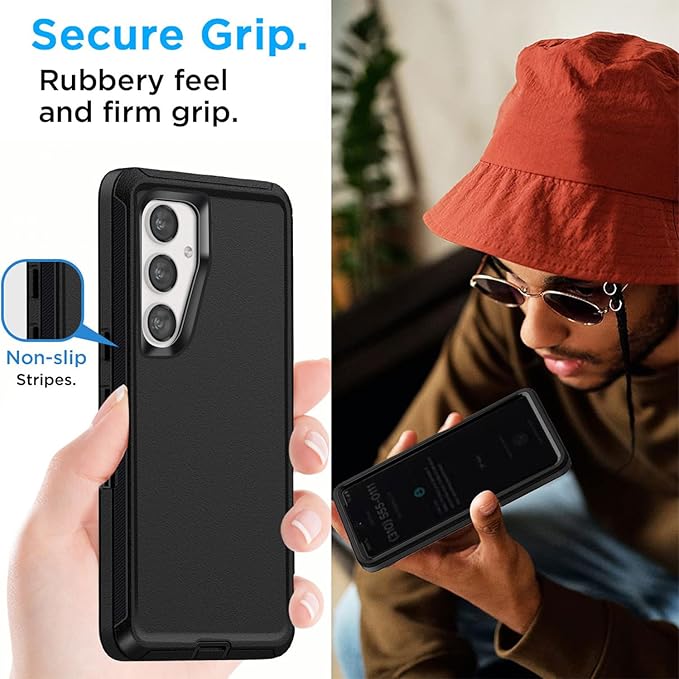 AICase Belt-Clip Holster Case for Samsung Galaxy S25 Plus 6.7",Heavy Duty Drop Protection Full Body Rugged Shockproof/Drop Proof/DustProof Military Grade Tough Durable Cover for S25 Plus 2025