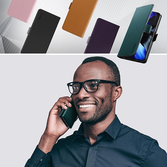 Wallet Flip Case for Google Pixel 9/9 Pro - [RFID Blocking] Luxury PU Leather Card Holder Magnetic Phone Cover with Kickstand,Shockproof Protective Case,Green