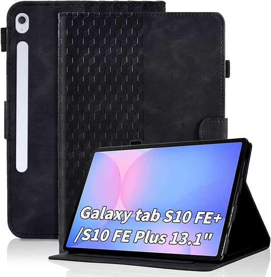 Case for Samsung Galaxy Tab S10 Fe Plus 2025 13.1" Multi-Angle Viewing Protective,Magnetic PU Leather Folio Adjustable Stand Shell Foldable Card Holder,Galaxy Tab S10 Fe+, Black