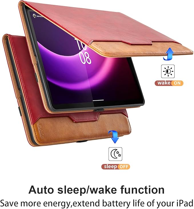 Case for Lenovo Tab P11 Gen 2 11.5 Inch 2023 (TB350FU/TB350XU) - PU Leather Business Folio Case with Pocket, Multi-Angle Viewing for Lenovo Tab P11 2nd Gen Tablet Cover, Red