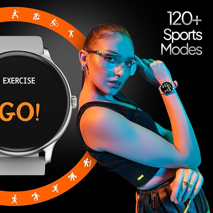 Fire-Boltt Phoenix Pro 35.3mm (1.39 inch) Bluetooth Calling Smart Watch, AI Voice Assistant, Metal Body with 120+ Sports Modes, SpO2, Heart Rate Monitoring. (Silver Grey)