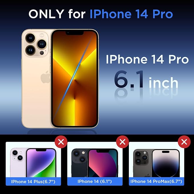 for iPhone 14 Pro Case with Kickstand, Compatible with MagSafe, [Invisible Stand] Anti-Slip Shockproof Military-Grade Protection, Magnetic Translucent Phone Case for iPhone 14Pro (Black)