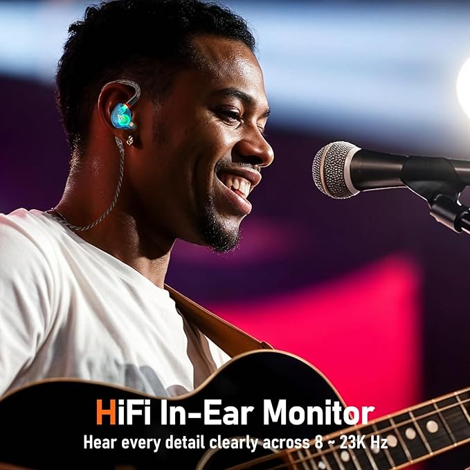 Vibes 202M Wired Earbuds - HiFi in Ear Monitor Headphones - Noise-Isolating Ear Buds w/ Mic - Clear Sound, Deep Bass & Comfort-Fit Gaming Earphones - MMCX to 3.5mm & Silver Plated Cord, Carrying Case