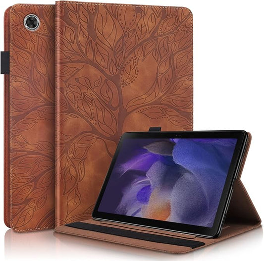 Portfolio Cover for Samsung Galaxy Tab A9 Plus Case 5g 11 Inch, Unique Tree Design with Hidden Card Slots, Built-in Magnetic Auto Sleep, Precise Cutouts Compatible with A9+(Sm-X210/X216/X218) Brown