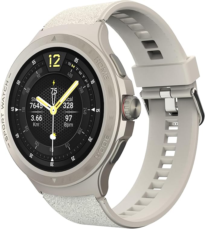 Military Smart Watch with Heart Rate Monitor/Compass/Flashlight/GPS, 1.43" Smartwatch with 170+ Sport Modes,5ATM Waterproof Fitness Watch for Men & Women, Compatible iOS Android (Silver)