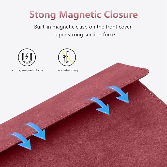 Protective Case for 10-inch Microsoft Surface Go 3/2/1, Multiple Angle Viewing, Slim Lightweight Cover, Stylus Holder, Light Heat Dissation, Compatible with Type Cover Keyboard, Red