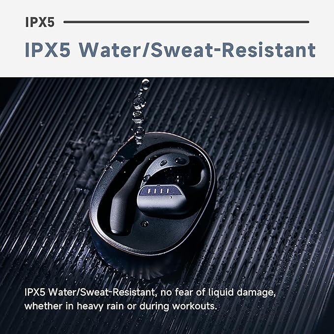 FIIL GS Open Ear Earbuds Wireless Heaphones, Wireless Earbuds with LDAC for Hi-Res Audio, Bluetooth 5.3 and Noise Reduction Earphone,IPX5 Waterproof, Open-Ear Heaphones