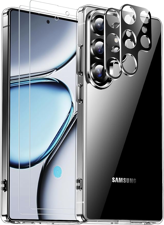 Red2Fire for Samsung Galaxy S25 Ultra Case Clear, [Non-Yellowing] [Slim Thin] [Military Grade Drop Protection] Lightweight Shockproof Protection Phone Case for S25 Ultra Case 6.9 inch, Clear