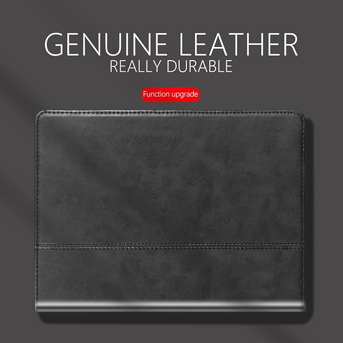 for Ipad (A16) 11th Gen 11 inch 2025 and Ipad 10th Gen 10.9 inch Case 2022 Genuine Leather Cover Protective Shell,Auto Wake/Sleep.Black