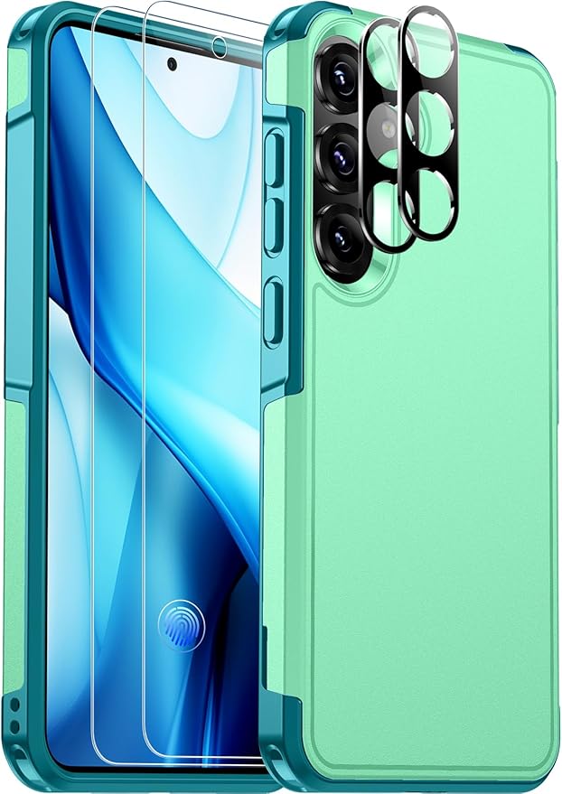 Red2Fire for Samsung Galaxy S25 Case, [Military Grade Drop Protection] Heavy Duty Full Body Shockproof Protection Non-Slip Phone Case for S25 Case 6.2 inch,Light Green