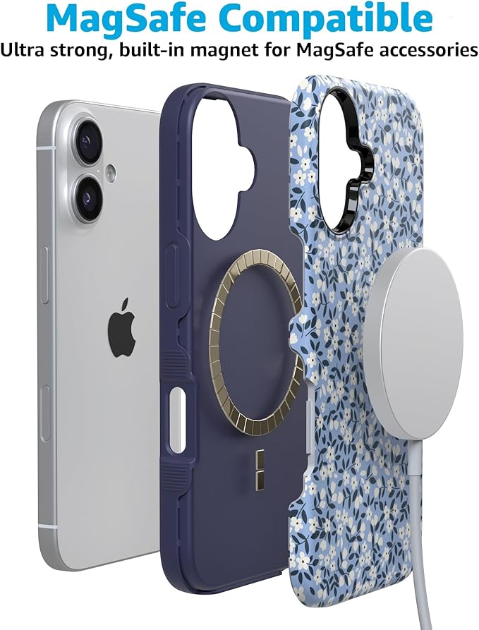 Casely iPhone 17 Case | Picking Daisies | Cottagecore | Compatible with MagSafe | Bold Protective Design