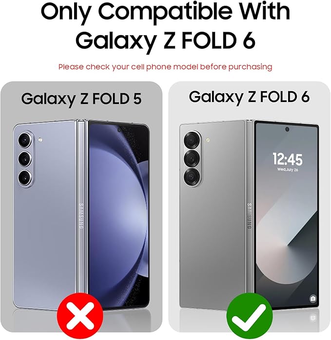 for Samsung Galaxy Z Fold 6 Case with Card Holder RFID Blocking & S Pen Holder & Slide Camera Cover & Hinge Protection & Full-Body Rugged Shockproof Wallet Case for Galaxy Z fold 6,Titanium Gold