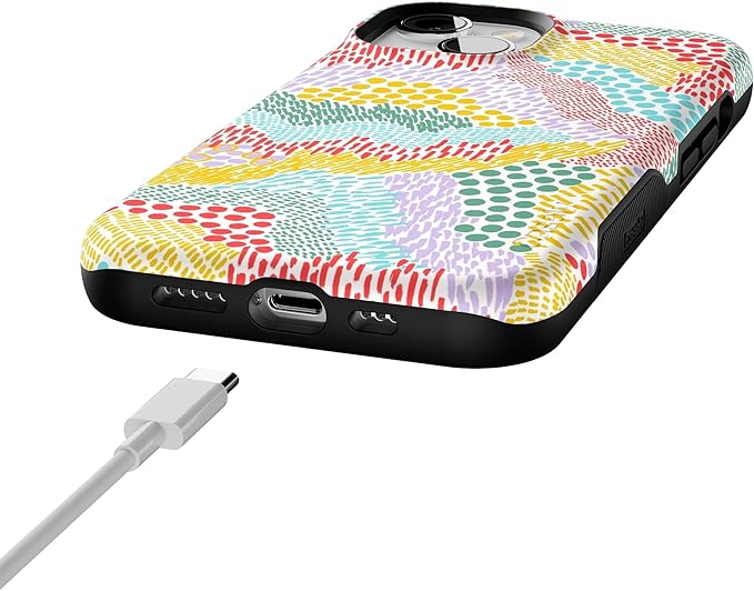 Casely iPhone 14 Case | Color Me Happy | Pattern Colorblock | Compatible with MagSafe | Bold Protective Design